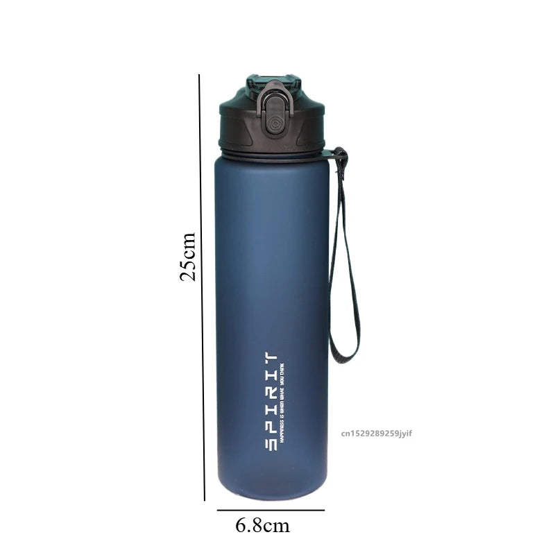 750Ml Water Bottle with Straw Time Marker Large Capacity Motivational Plastic Leakproof Water Jug for Gym Travel Outdoor Sports