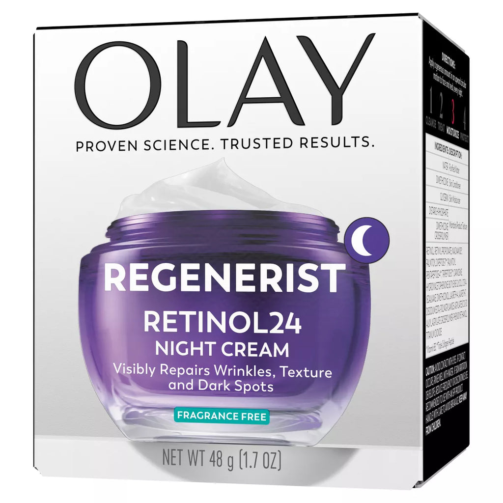 Olay Regenerist Retinol 24 Night Face Cream Moisturizer - Fragrance Free - 1.7Oz