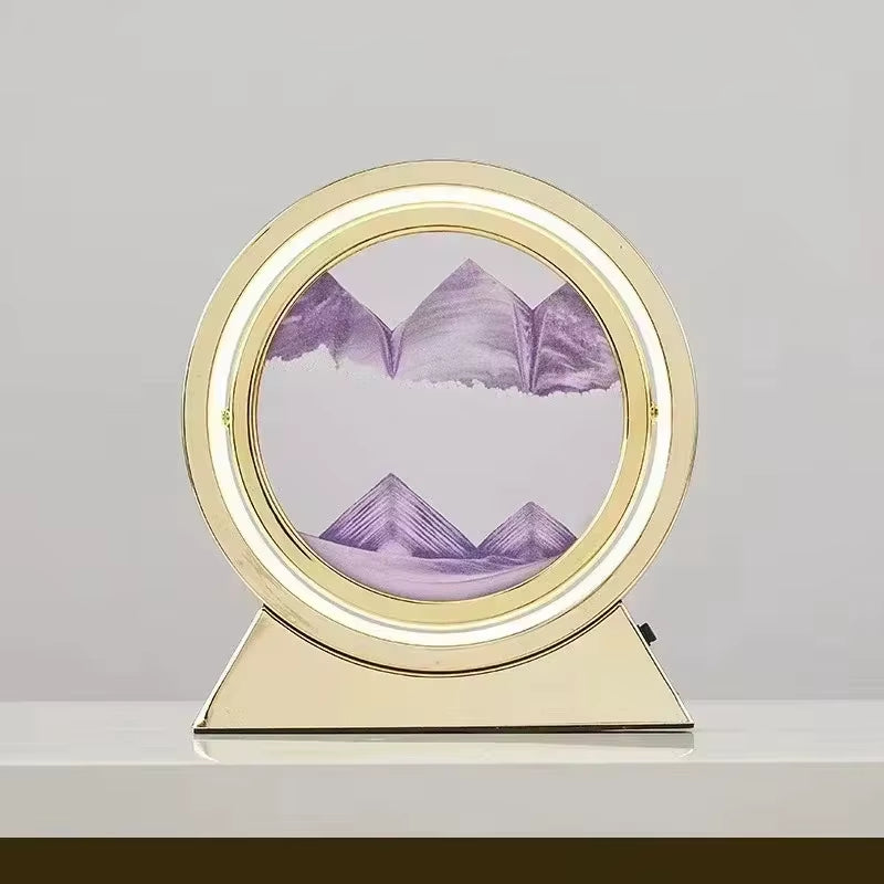LED Creative Quicksand Table Lamp - 3D Hourglass Deep Sea Sandscape for Home Decor and Gifting