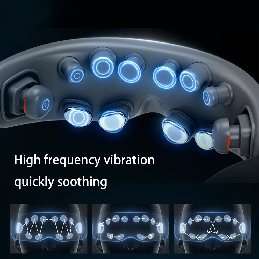 Super Relax Eye Massage Device Improve Sleeping Vibration Eye Massager with 12 Massage Heads Fatigue Relieve Eye Care
