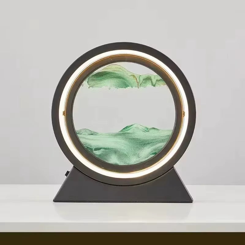LED Creative Quicksand Table Lamp - 3D Hourglass Deep Sea Sandscape for Home Decor and Gifting