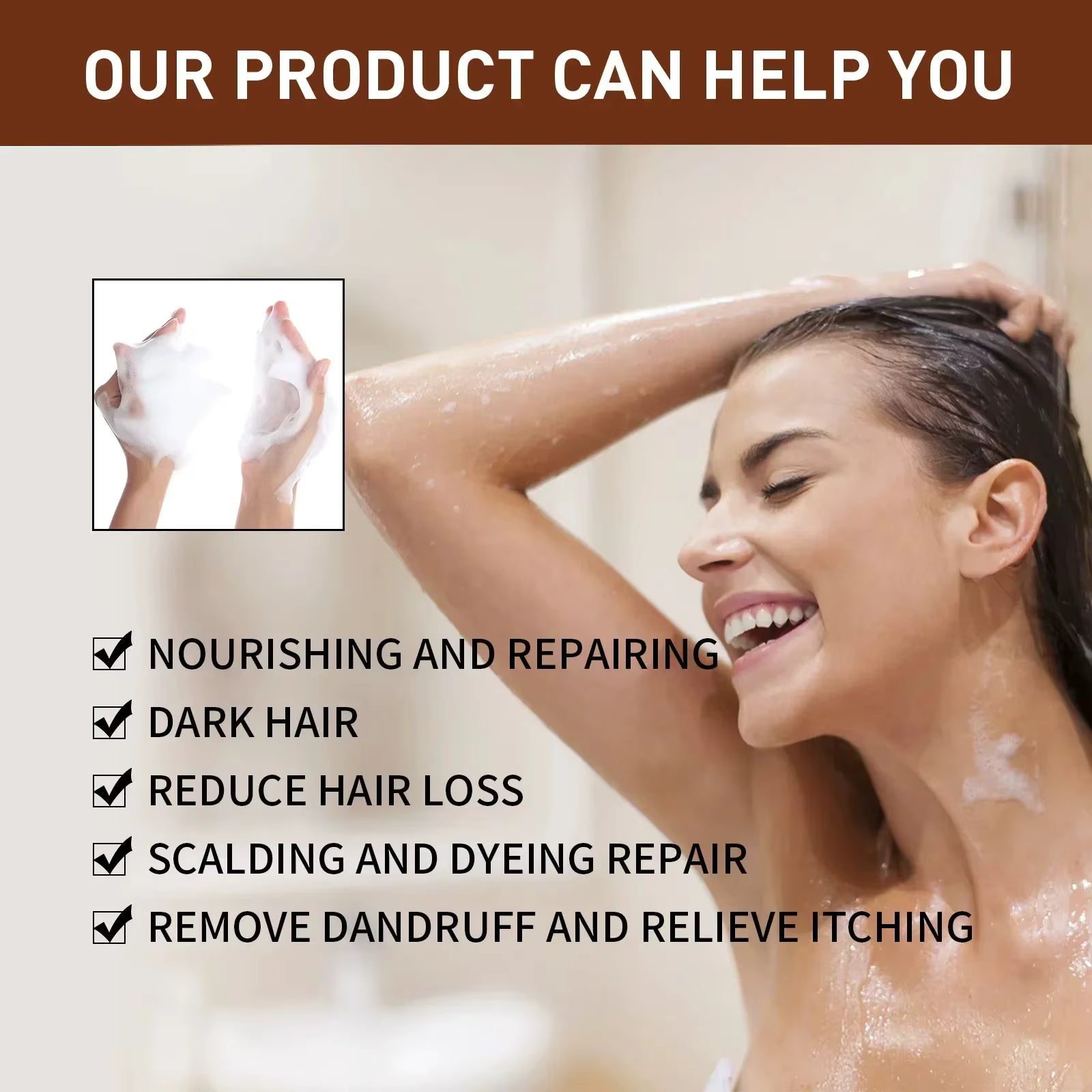 Garlic Rosemary Shampoo Deep Dandruff Removal Cleaning Oil Control Nourishing Strengthening Hair Roots Repair Damage Hair Care