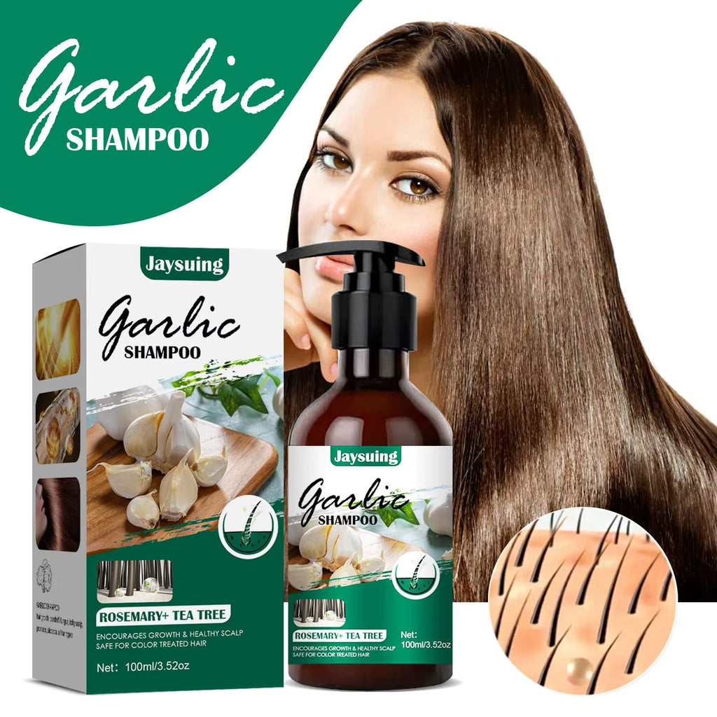 Garlic Rosemary Shampoo Deep Dandruff Removal Cleaning Oil Control Nourishing Strengthening Hair Roots Repair Damage Hair Care