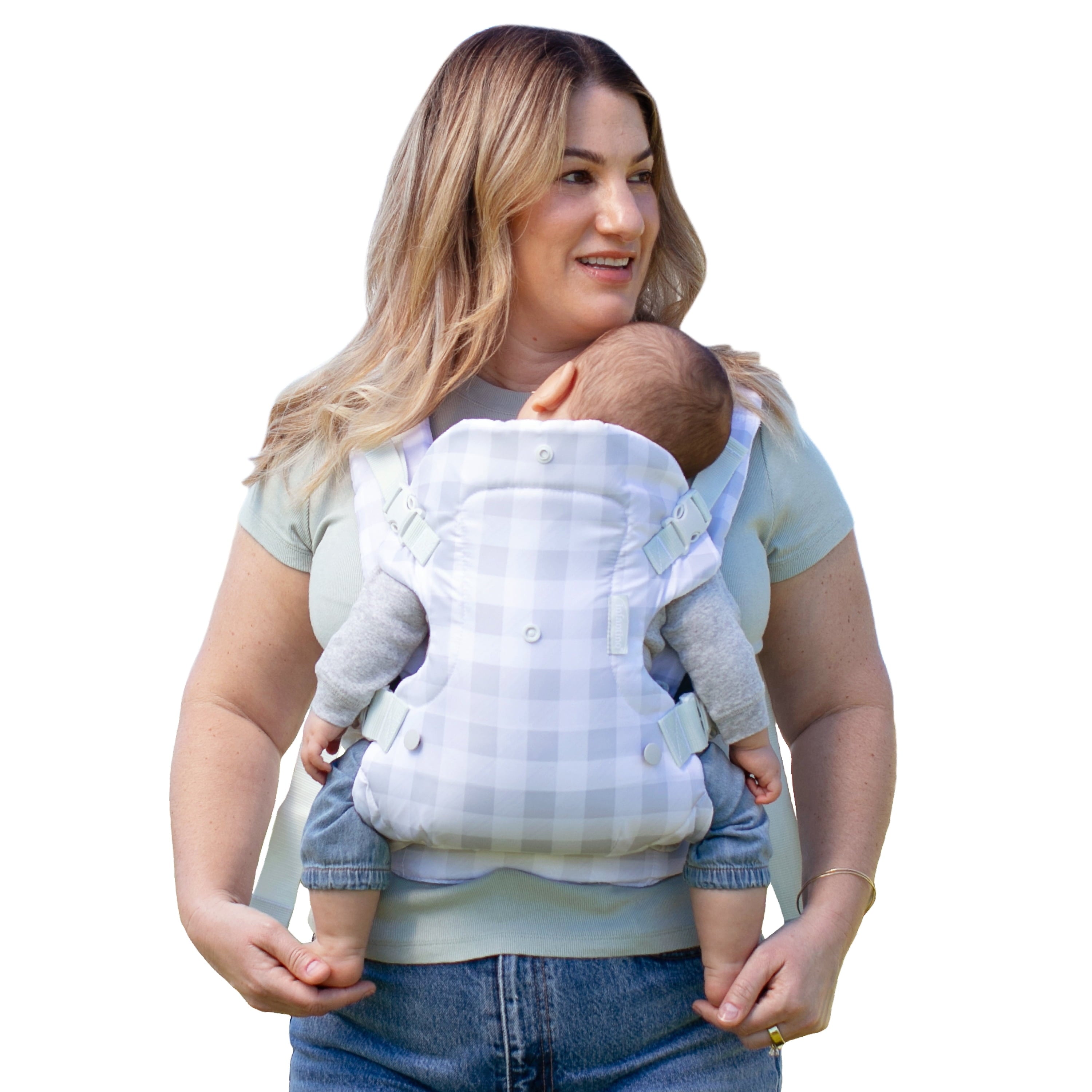 4-in-1 Convertible Baby Carrier - Unisex, 4 Positions, Suitable for Infants 0+ Months, Weight Capacity 8-32 lbs, Black & Gray Leopard Design