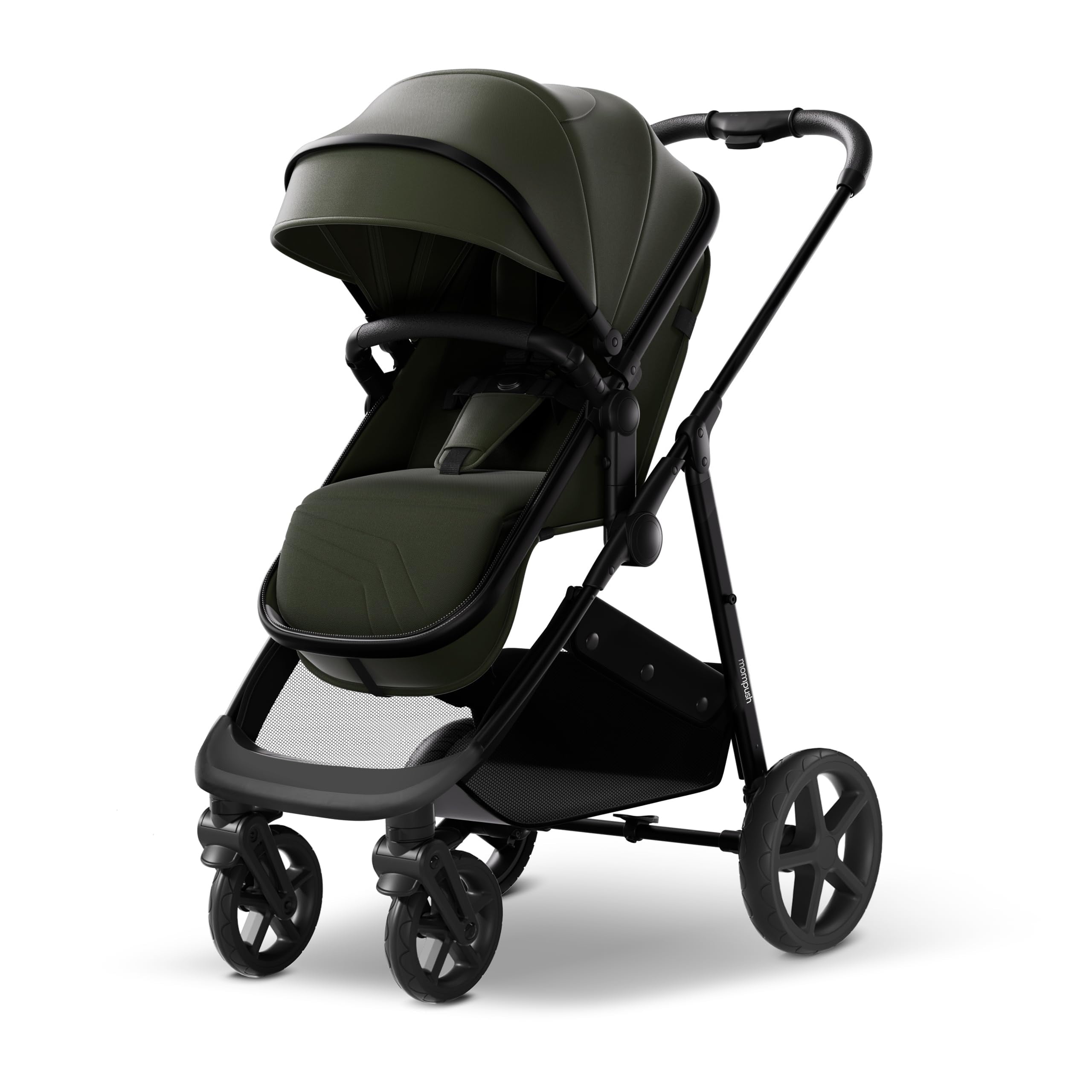 Wiz 2-In-1 Baby Stroller with Bassinet Mode, Reversible Seat and Large Canopy, Khaki, 22.3LB, Unisex