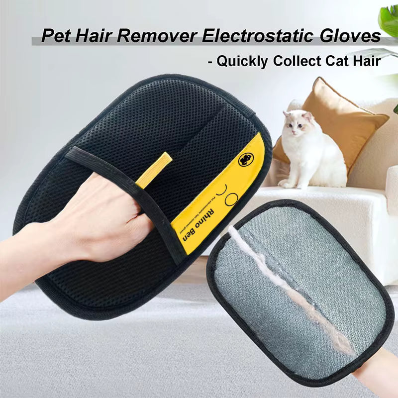 【Yy26】Pet Hair Remover Electrostatic Gloves, 2025 New Pet Hair Removal Glove for Cats & Dogs