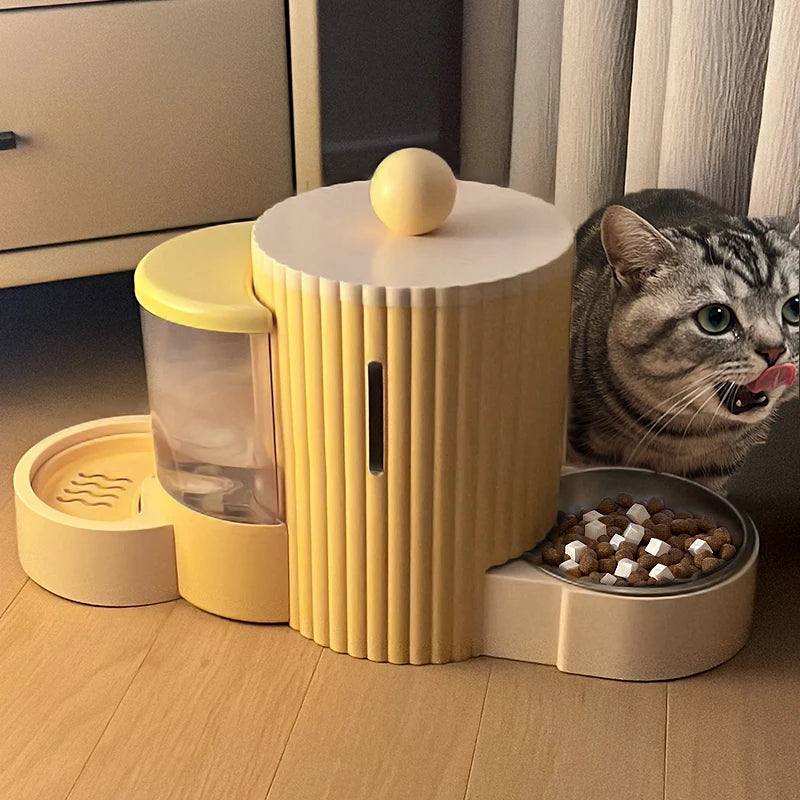 Pop Automatic Feeder Water Dispenser Food Bowl Two Bowls of Cat Food Pet Supplies Water Bowl Water One