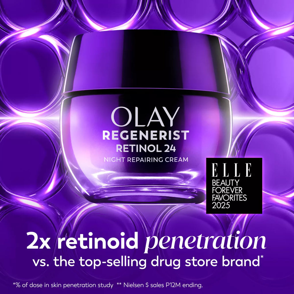 Olay Regenerist Retinol 24 Night Face Cream Moisturizer - Fragrance Free - 1.7Oz