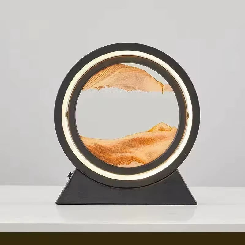 LED Creative Quicksand Table Lamp - 3D Hourglass Deep Sea Sandscape for Home Decor and Gifting