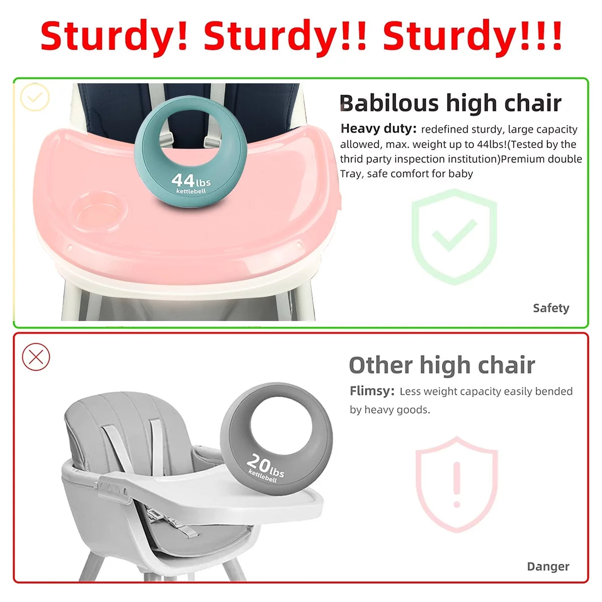 4-in-1 Convertible Baby High Chair with Five-Point Safety Harness, Dinner Plate, and Toy Rack - Portable Toddler Dining Chair in Purple