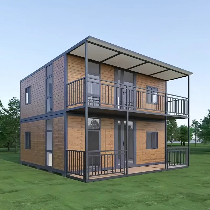 Portable Living Container Tiny House 20ft Foldable Prefab Mobile Modular Office Home Expandable Steel Frame