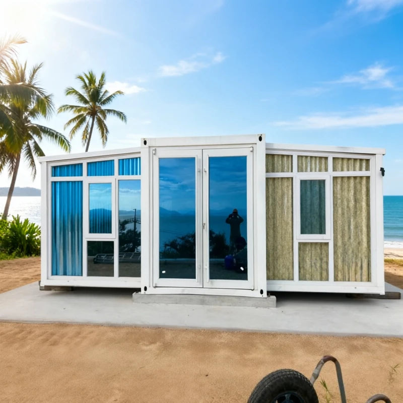 Luxury 20ft 40ft Expandable Container House Prefab Villa with 2 Bedrooms Bathroom Kitchen Quick Assembly Mobile Home