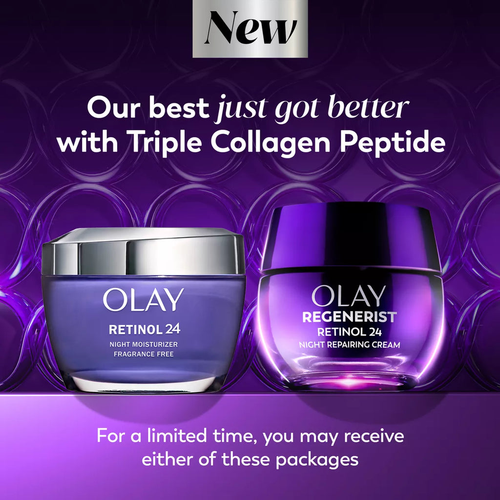Olay Regenerist Retinol 24 Night Face Cream Moisturizer - Fragrance Free - 1.7Oz