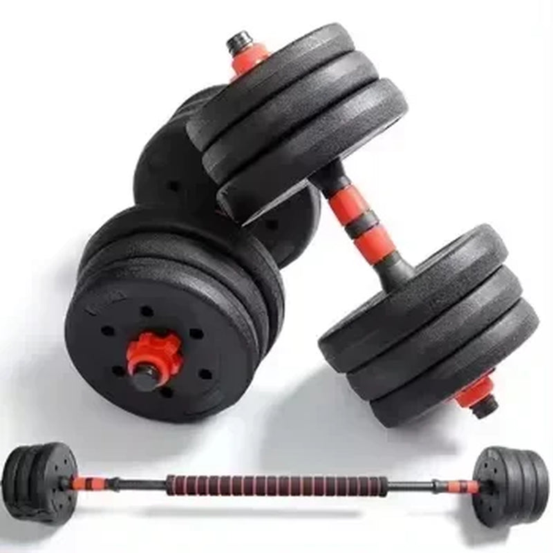 Portable Gym Muscle Weight Cement Dumbbells Barbells Set 10-20Kg Rubber Coated Cement Dumbbell Set