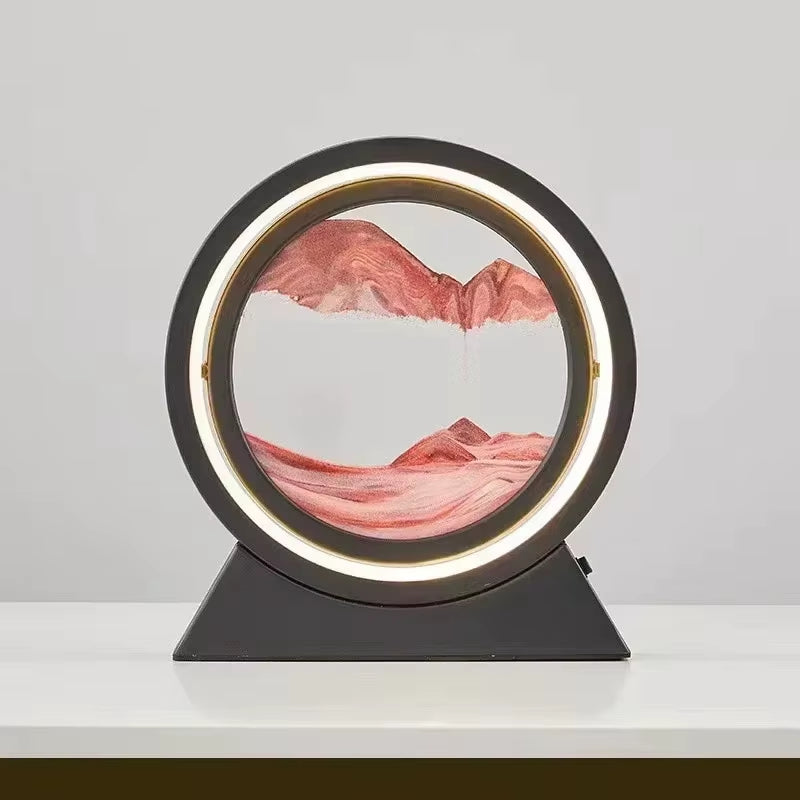 LED Creative Quicksand Table Lamp - 3D Hourglass Deep Sea Sandscape for Home Decor and Gifting