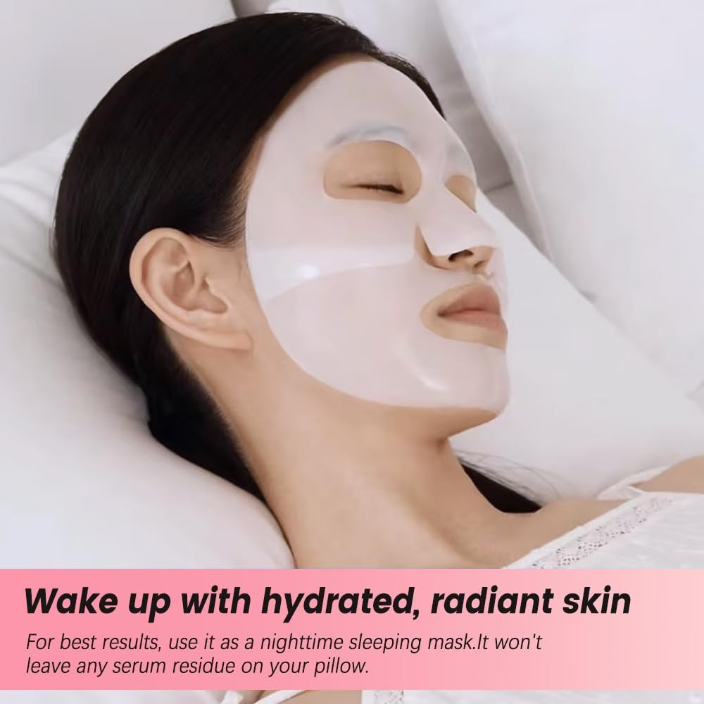 6PCS Skinqueen Bio Collagen Face Mask, Bio-Collagen Deep Mask, Korean Deep Hydrating Hydrating Firming Mask,Pure Collagen Hydrating Overnight Mask, Pore Minimizing, Elasticity Improvement