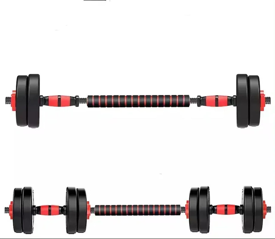 Portable Gym Muscle Weight Cement Dumbbells Barbells Set 10-20Kg Rubber Coated Cement Dumbbell Set