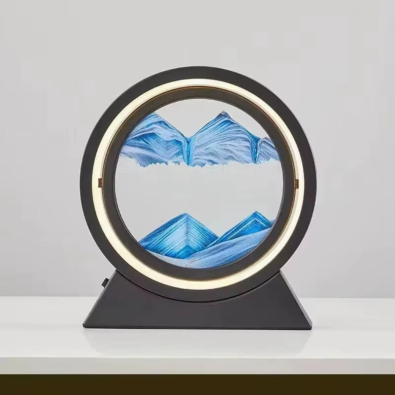 LED Creative Quicksand Table Lamp - 3D Hourglass Deep Sea Sandscape for Home Decor and Gifting