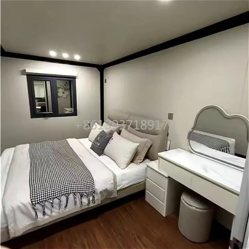 Expandable Prefab Tiny Home Folding Container House with Bedroom Kitchen Bathroom Suitable for 2-3 People