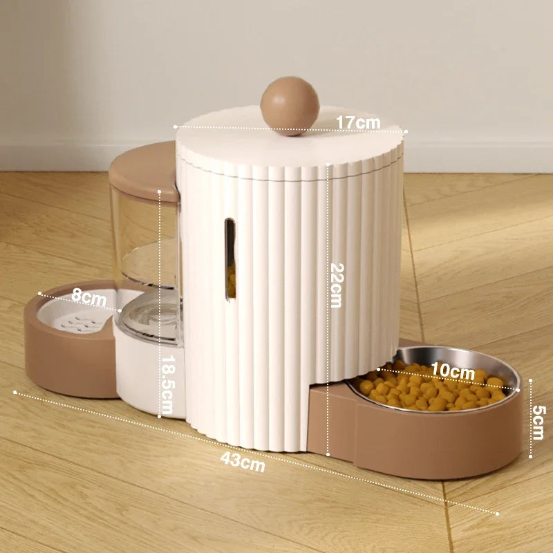 Pop Automatic Feeder Water Dispenser Food Bowl Two Bowls of Cat Food Pet Supplies Water Bowl Water One
