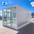 Modular Prefab 20ft Portable Mobile bar Home Office Coffee Shop Cafe Cabin Tiny House Prefabricated Glass Container House
