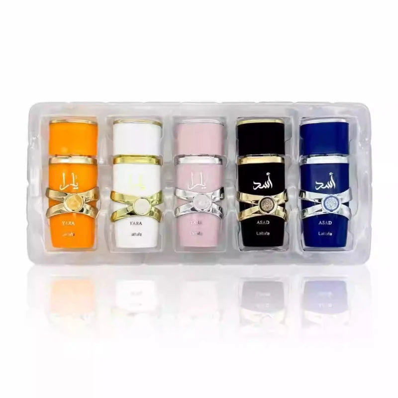Unisex Lasting Luxury Perfume Gift Set Five Piece Collection for Daily Wear Office Date Night Travel Fresh Elegant Scent 150Ml