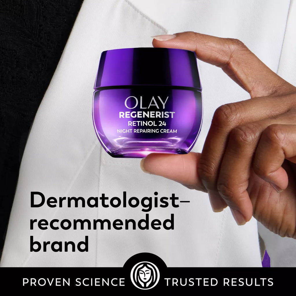Olay Regenerist Retinol 24 Night Face Cream Moisturizer - Fragrance Free - 1.7Oz