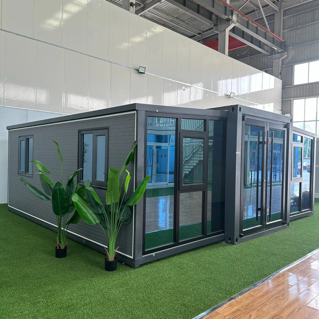 Portable Living Container Tiny House 20ft Foldable Prefab Mobile Modular Office Home Expandable Steel Frame