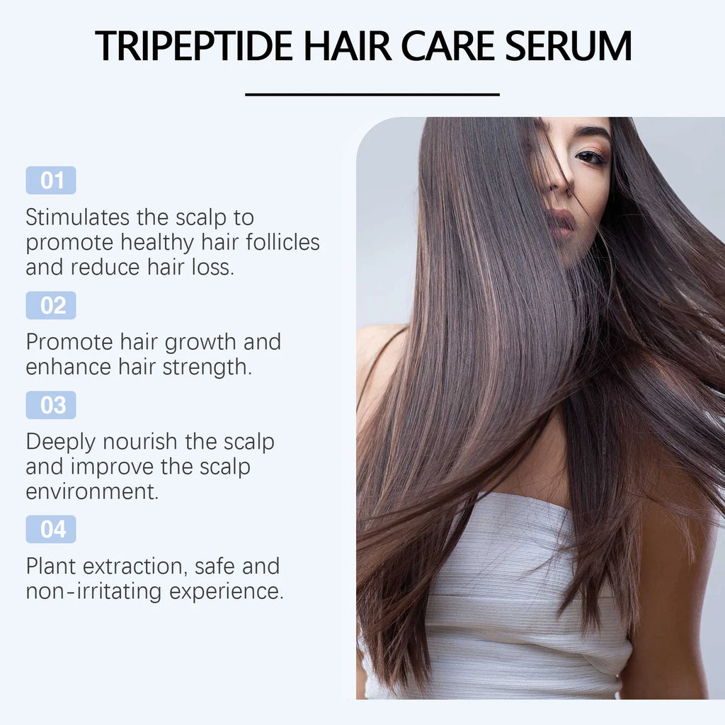 Tripeptide Hair Serum Strengthening Nourishing Scalp Treatment Coffee Extract Promotes Thicker Fuller Healthier Hair 50Ml