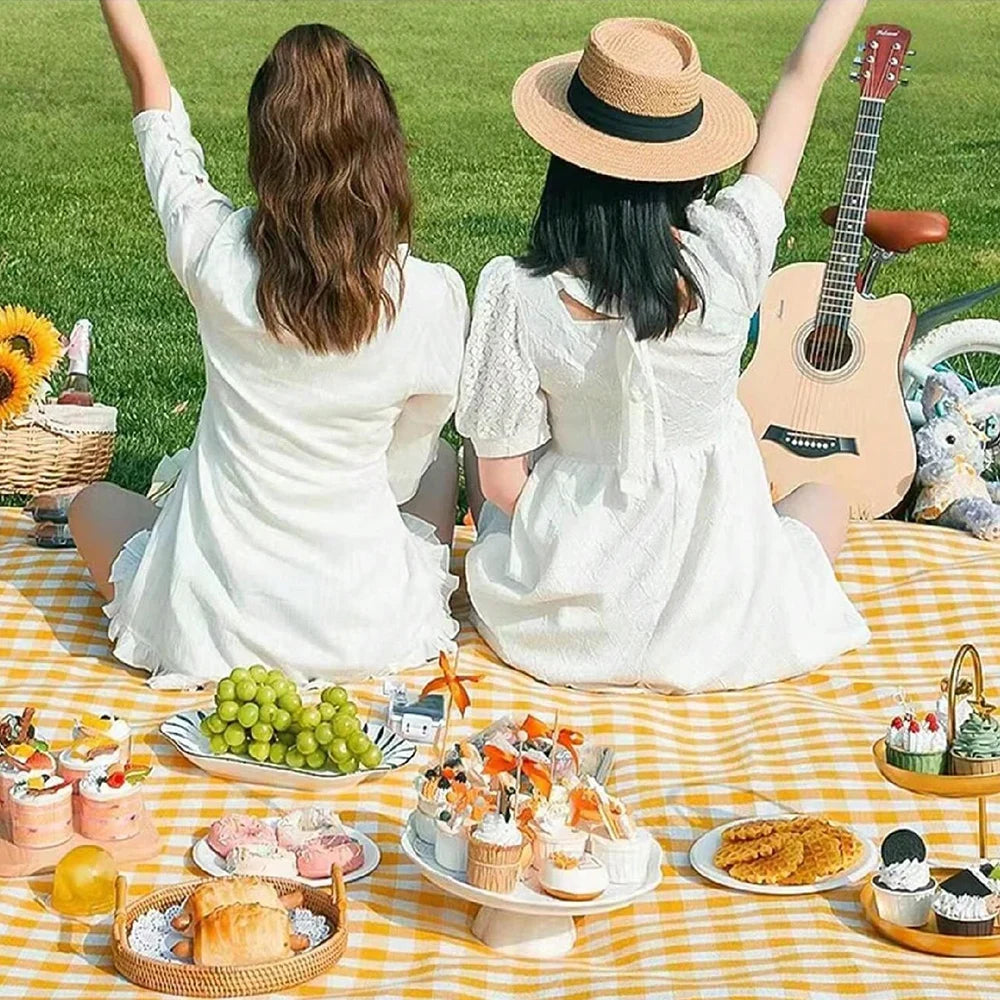 Picnic Blanket Beach Mat Extra 150X200Cm Sandproof Waterproof Camping Blanket Portable Travel Outdoor Indoor Family BBQ Grass