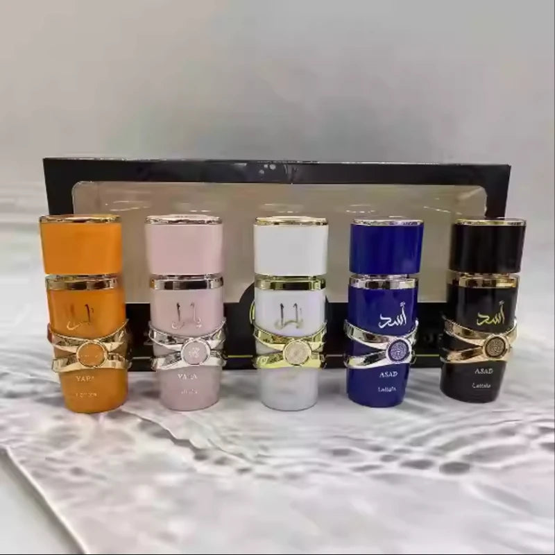 Unisex Lasting Luxury Perfume Gift Set Five Piece Collection for Daily Wear Office Date Night Travel Fresh Elegant Scent 150Ml