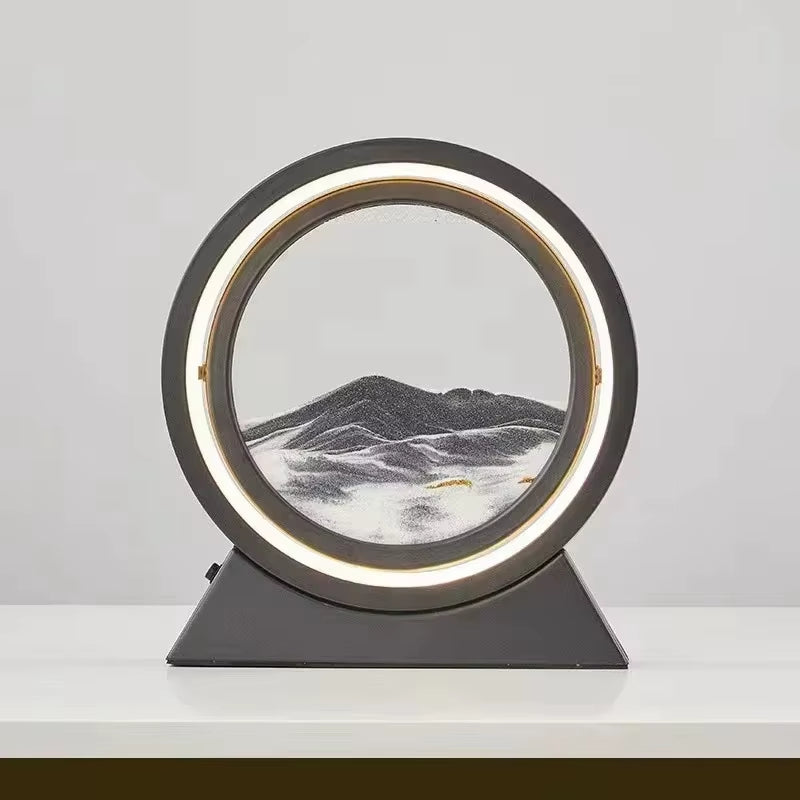 LED Creative Quicksand Table Lamp - 3D Hourglass Deep Sea Sandscape for Home Decor and Gifting