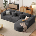 L-Shape Sectional Sofa with Chaise, Deep Seating, Comfortable Couch for Living Room, Easy Assembly, 1 Piece
