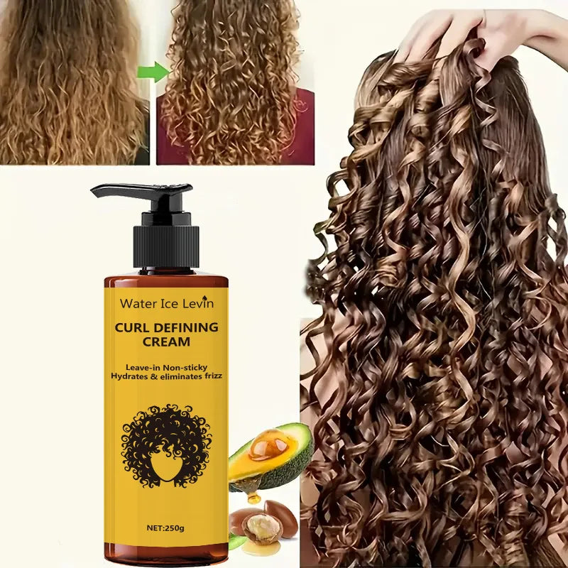 Viral Curl Definition Cream: Tames Frizz + 72H Shine | Weightless Leave-In Formula