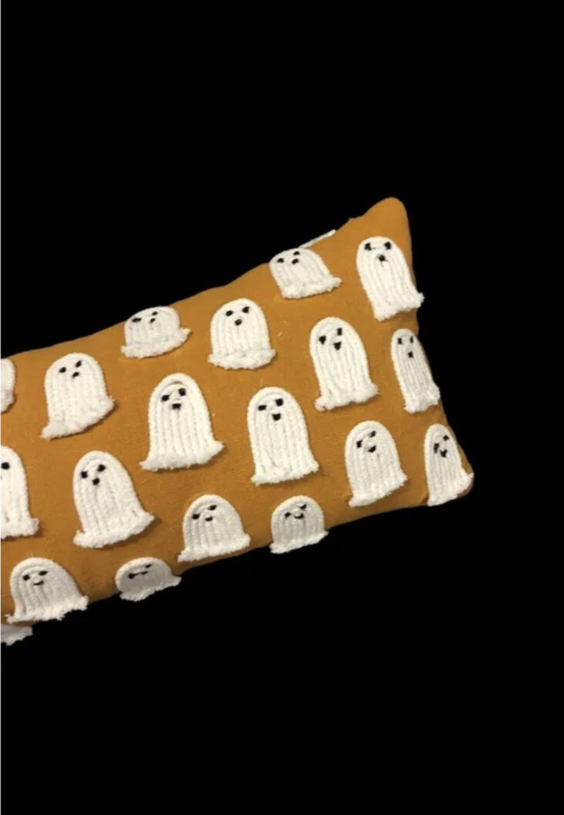Moon Halloween Yellow Ghost Throw Pillow Tik Tok Viral down Alternative Lumbar