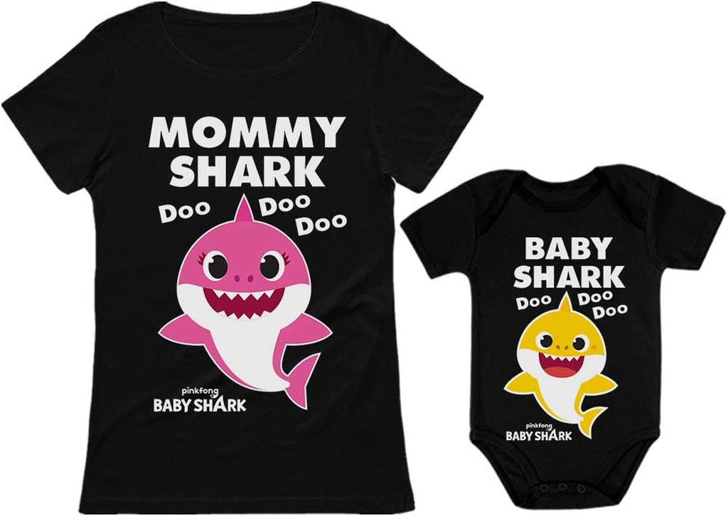 Mother and Child Matching Shark-Themed Outfits - Ideal Gifts for Moms and Their Children