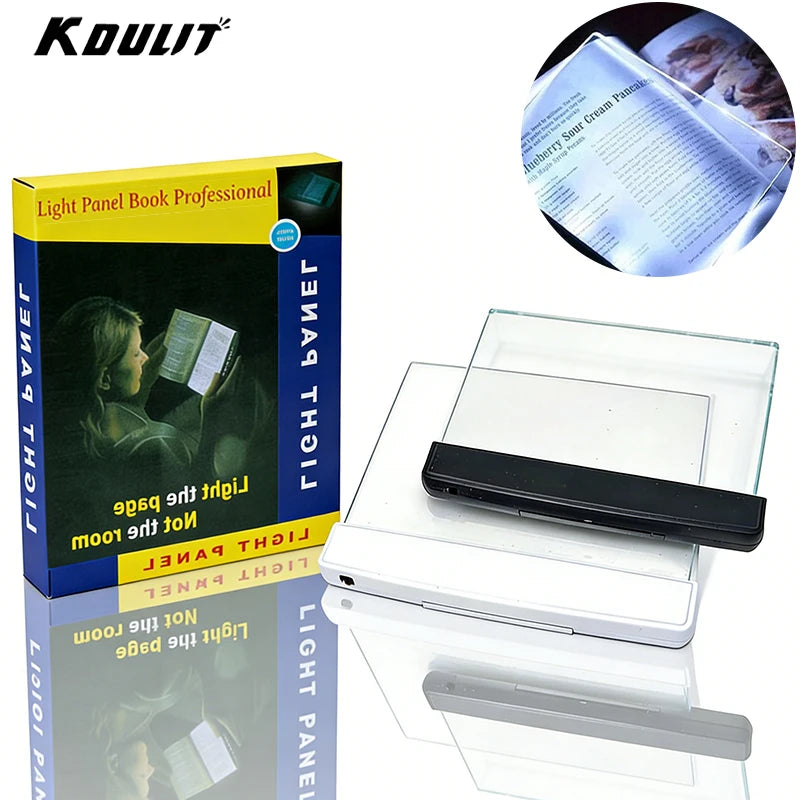 Portable LED Book Light,Led Flat Panel Eye Protection Reading Lamp,Battery Operated Paper-Thin Bookmark Light,Bed,Travel,Gifts