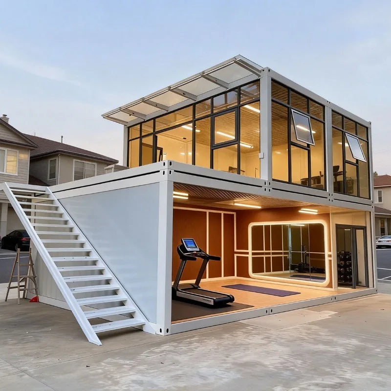 Flat Pack Folding Container House 20ft Prefab Modular Tiny Home Portable Mobile Office Living Expandable Quick Build