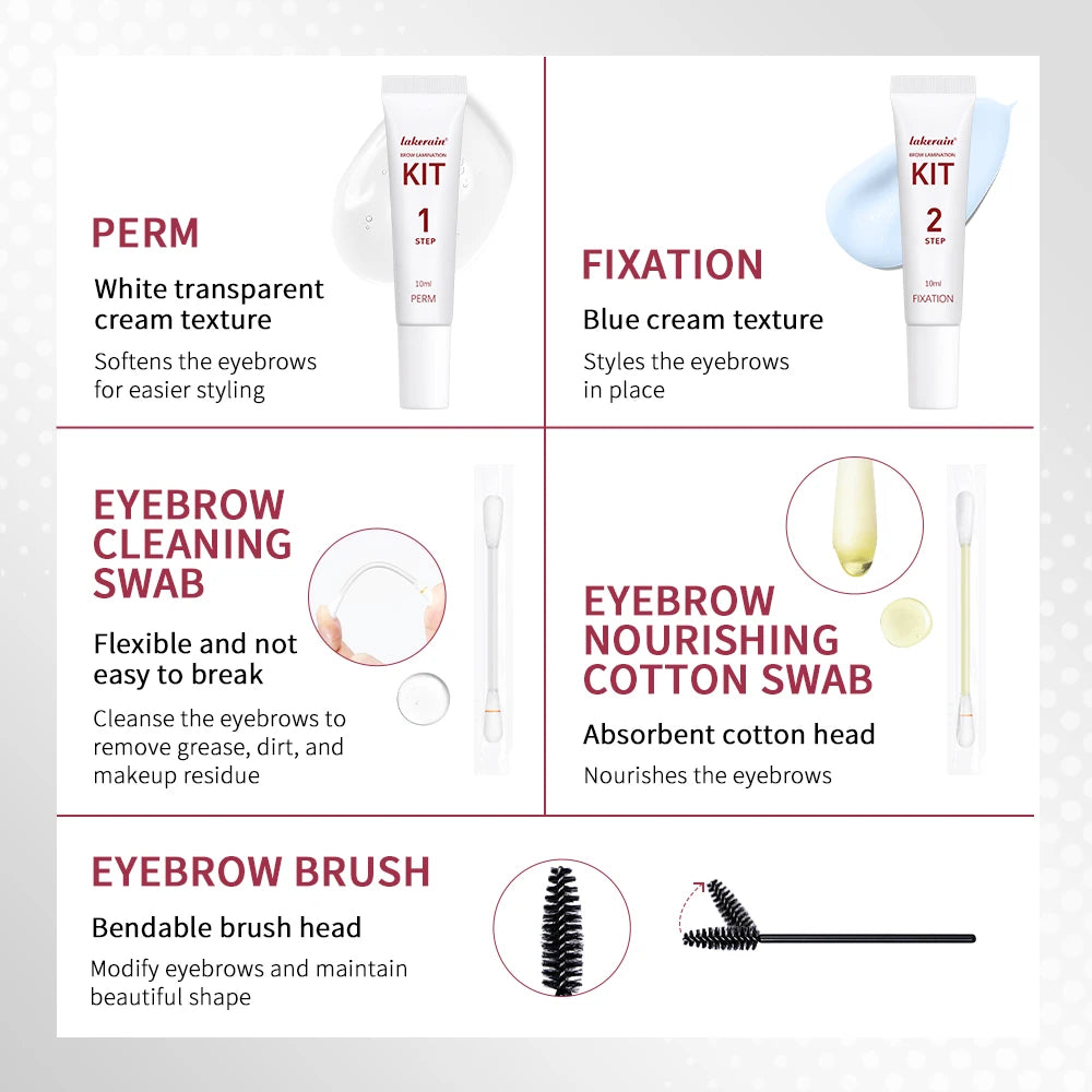 Brow Lamination Kit Semi-Permanent Full Thick Brow Lamination Brows Lifting Perming Setting Cream Tools Set Salon Home Use