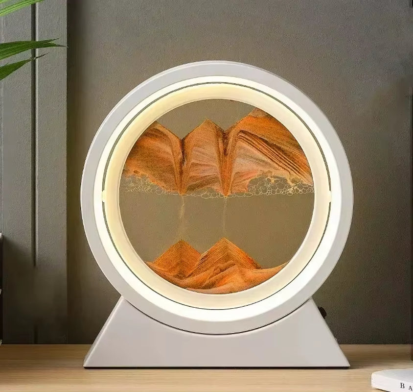 LED Creative Quicksand Table Lamp - 3D Hourglass Deep Sea Sandscape for Home Decor and Gifting