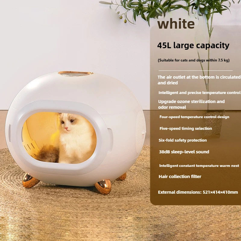 Portable Pet Dryer Drying Box for Cats and Dogs Small Household Fully Pet Dryer Disinfection and Sterilization Function