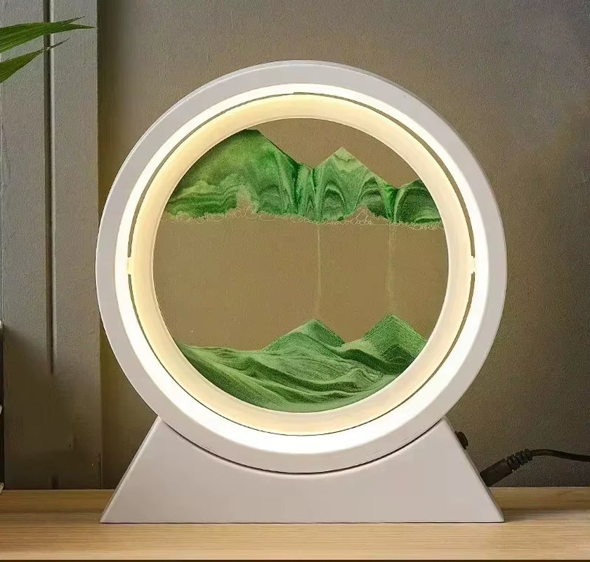 LED Creative Quicksand Table Lamp - 3D Hourglass Deep Sea Sandscape for Home Decor and Gifting