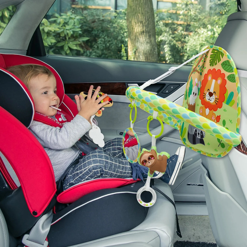 Rear-Facing Baby Car Seat Activity Toy - Double-Sided Travel Entertainment for Infants 0-12 Months
