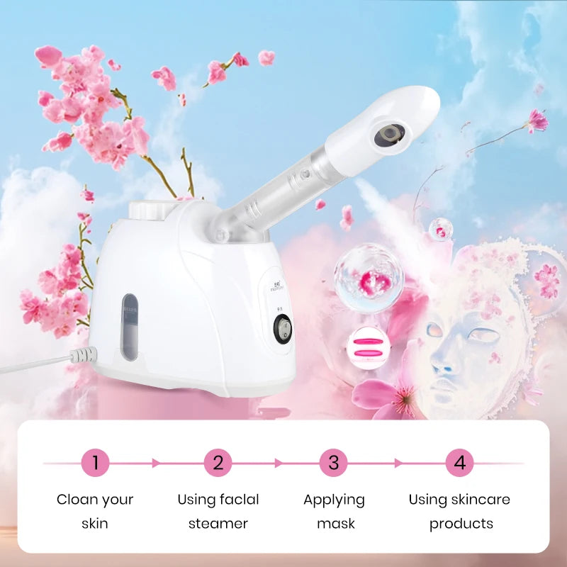 KSKIN Ozone Professional Facial Mist Sprayer for Skin Face Steamer Deep Cleaning Ionic Facial Steamer
