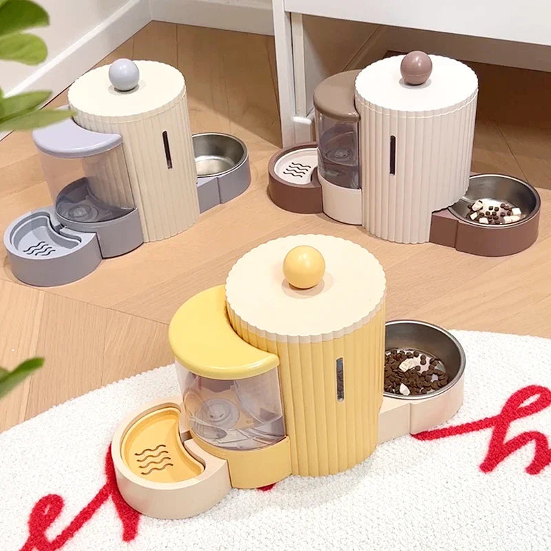Pop Automatic Feeder Water Dispenser Food Bowl Two Bowls of Cat Food Pet Supplies Water Bowl Water One