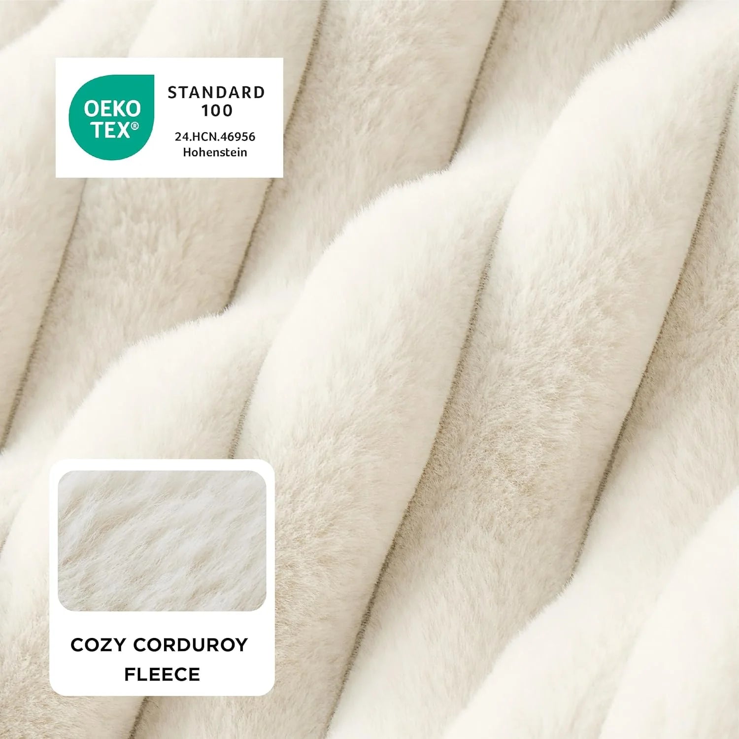 Luxurious Orthopedic Dog Bed for Extra Large Dogs - Waterproof Memory Foam with Cozy Bolster and Washable Corduroy Cover in Cream