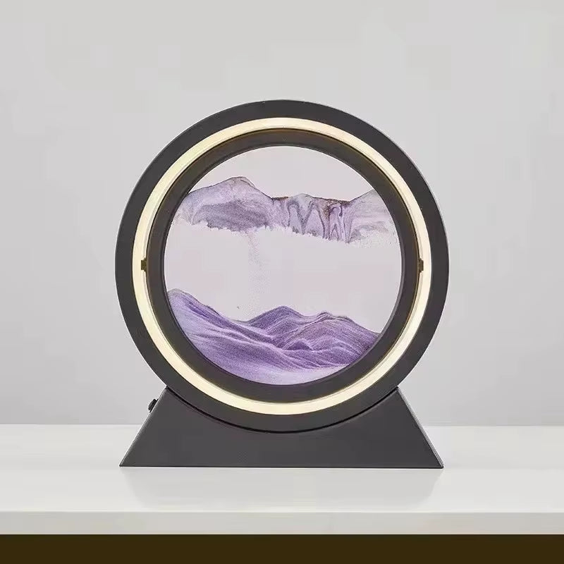LED Creative Quicksand Table Lamp - 3D Hourglass Deep Sea Sandscape for Home Decor and Gifting