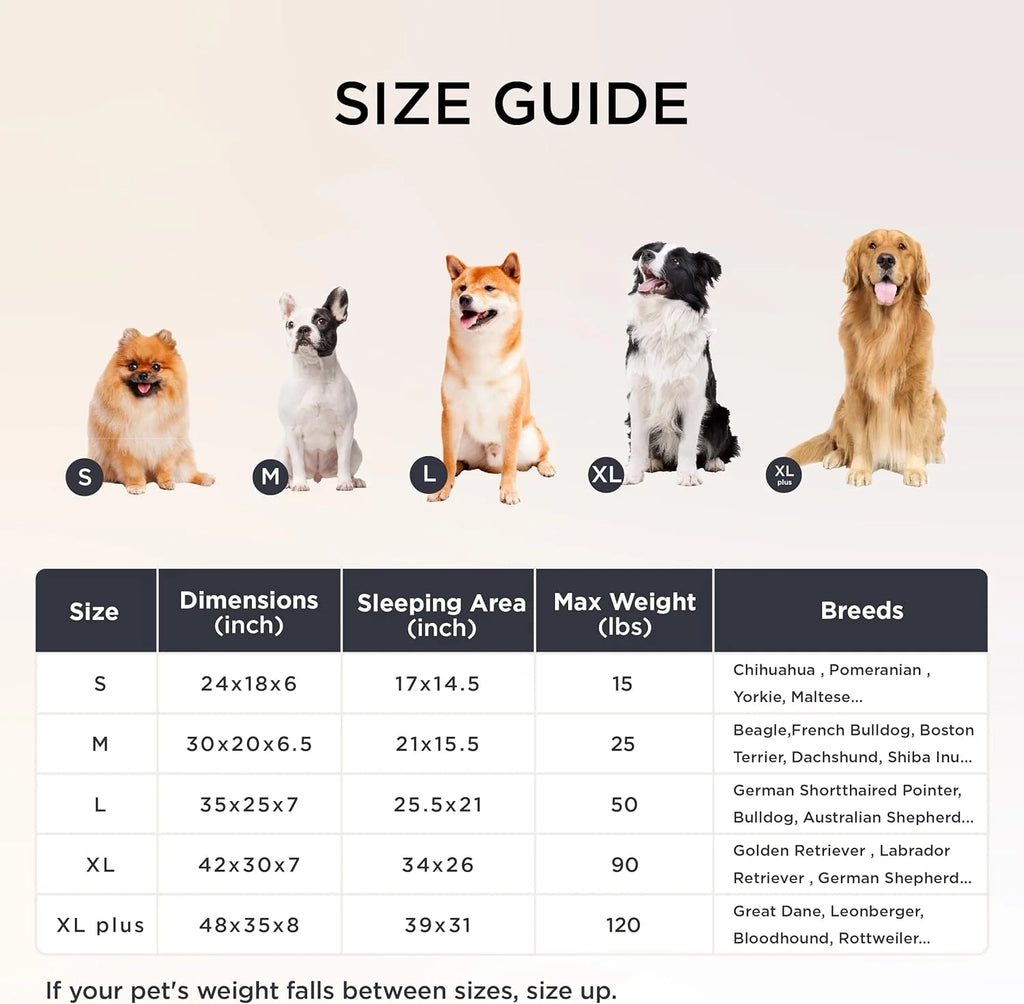 Luxurious Orthopedic Dog Bed for Extra Large Dogs - Waterproof Memory Foam with Cozy Bolster and Washable Corduroy Cover in Cream