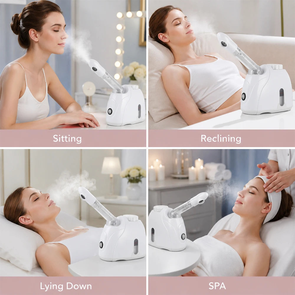 KSKIN Ozone Professional Facial Mist Sprayer for Skin Face Steamer Deep Cleaning Ionic Facial Steamer