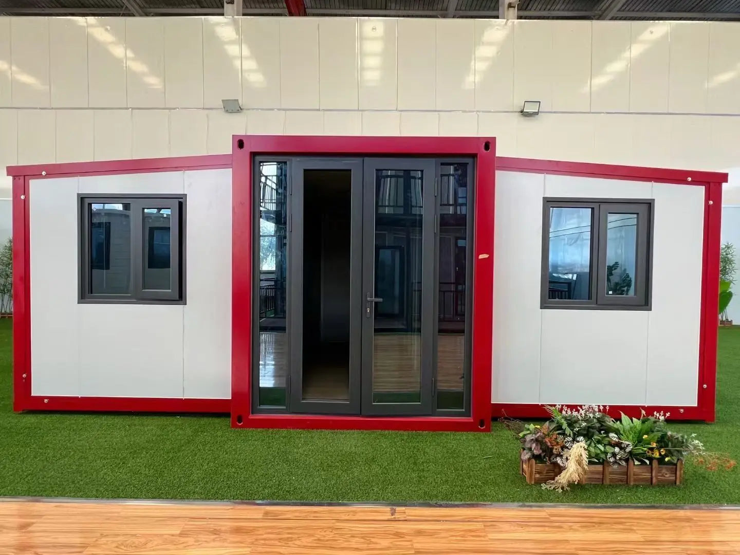 Portable Living Container Tiny House 20ft Foldable Prefab Mobile Modular Office Home Expandable Steel Frame